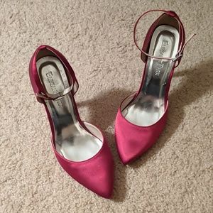 Burgundy Satin Heels!
